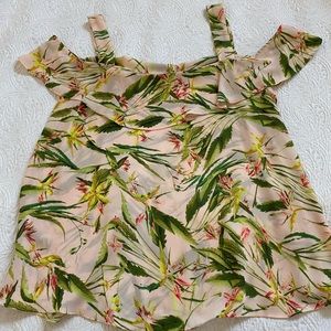 Violet & Clare Womens Multicolor Tropical Top Size S